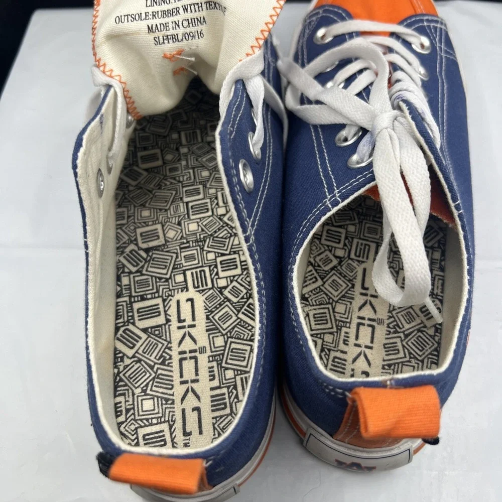 SKICKS Auburn Tigers Low Top Canvas Shoes Sneakers Mens Size 7 Womens Size 9
